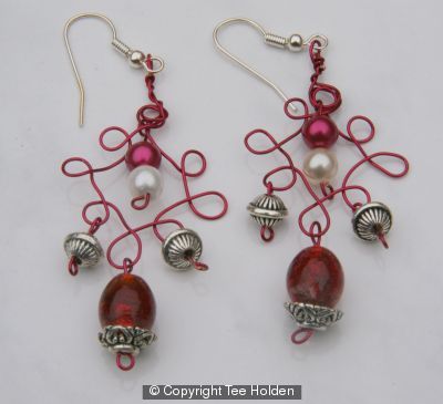 Wire scupltured Earrings