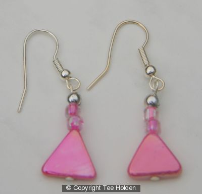 Triangle drop earrings