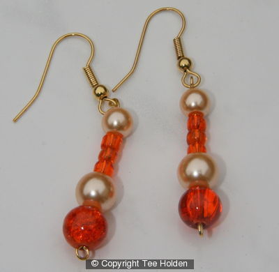 Orange Drop Earrings