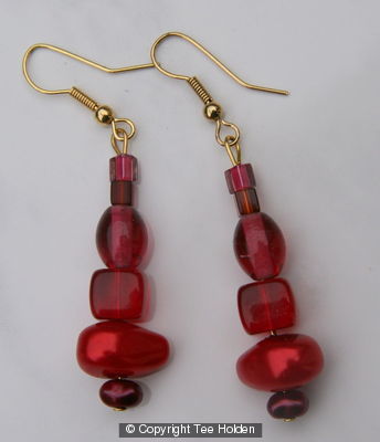Red Drop Earrings