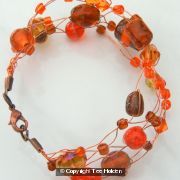 Copper wirework bracelet