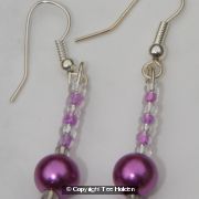 Purple drop earrings
