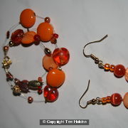 Wire work bracelet  matchingv Earrings