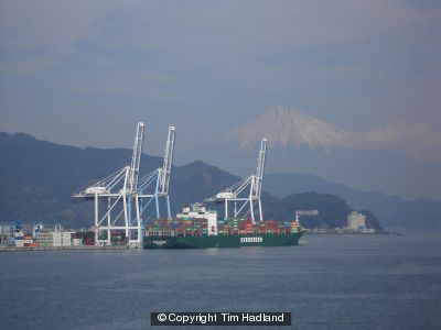 Port of Schimizu and Mount Fuji, Japan