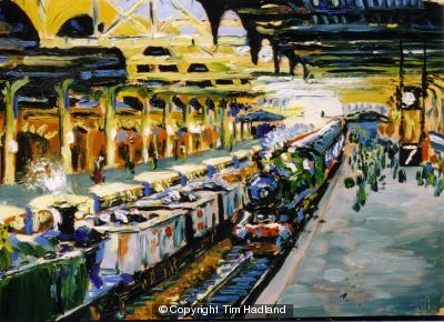 Birmingham Snow Hill Station. Sketch for a larger comissioned work in oils.