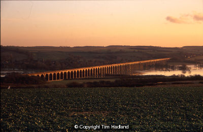 Harringworth Viaduct in the Floods
