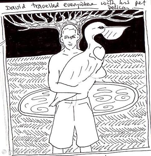 Initial sketch for Pelican Boy