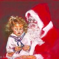 On Santas knee
