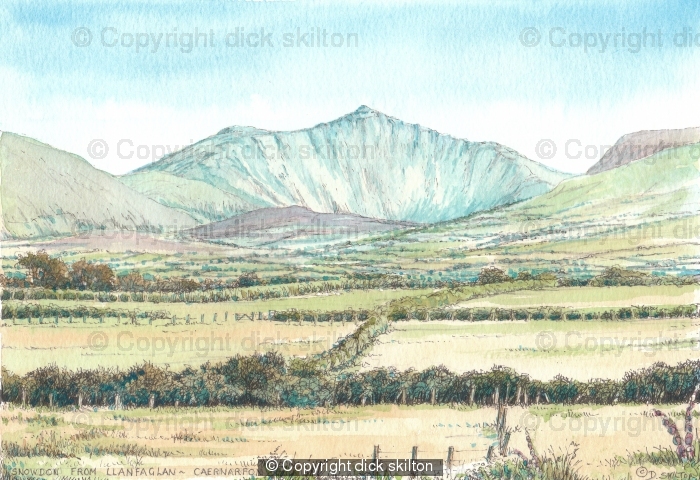 Snowdon from llanfaglan near Caernarfon North Wales