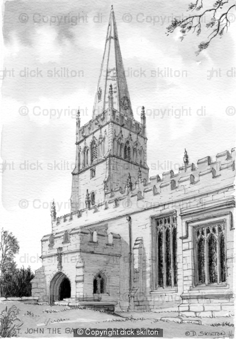 Bromsgrove Church St John the Baptistas a wedding card image