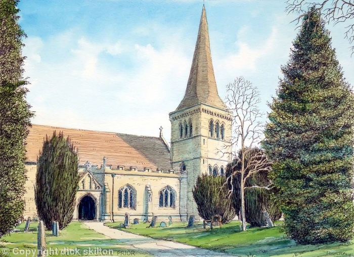 Stoke Prior Church Nr Bromsgrove Worcestershire greeting card
