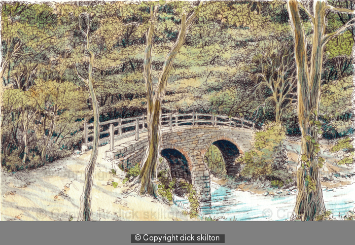 The Donkey Bridge New England Nr Highley Shropshire, greeting card