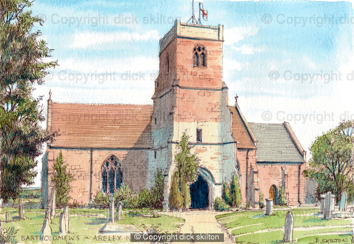 Areley kings Church St Bartholomew's Nr Stourport Worcestershire, greeting/thank-you card
