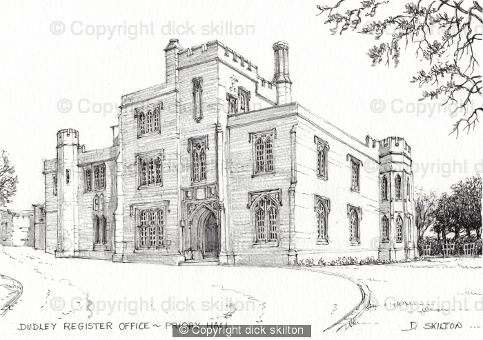 The Priory Dudley Registery Office greeting card