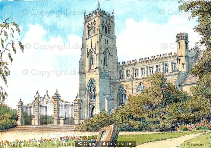 Kidderminster St Marys Worcestershire greeting card