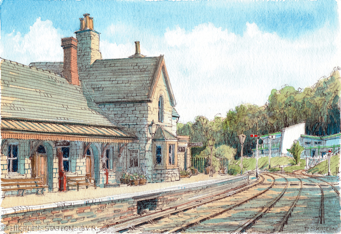 Highley Station with the Engine House greeting card