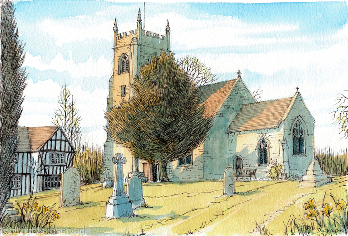 Highley Church St Mary's Shropshire, greeting card