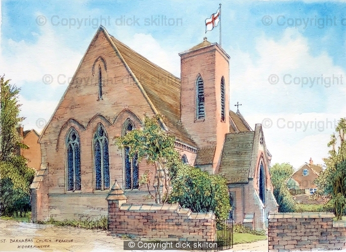 Franche St Barnabas Church kidderminster Worstershire Greeting card