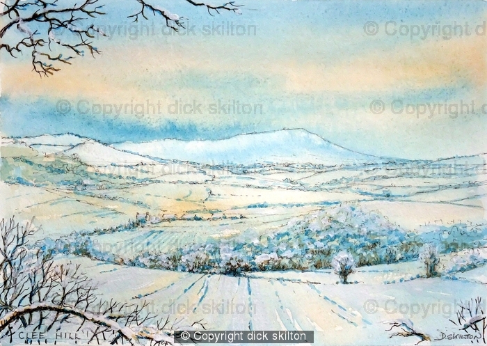 Clee Hill winter shropshire