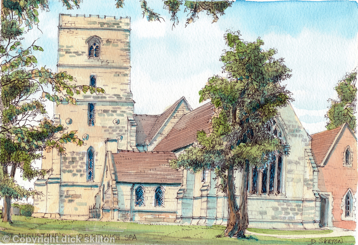 Droitwich Spa St Augustines Worcestershire, greeting card