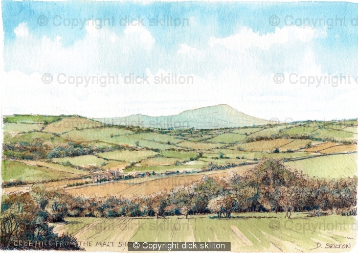 Clee Hill from the Malt Shovel Highley Shropshire