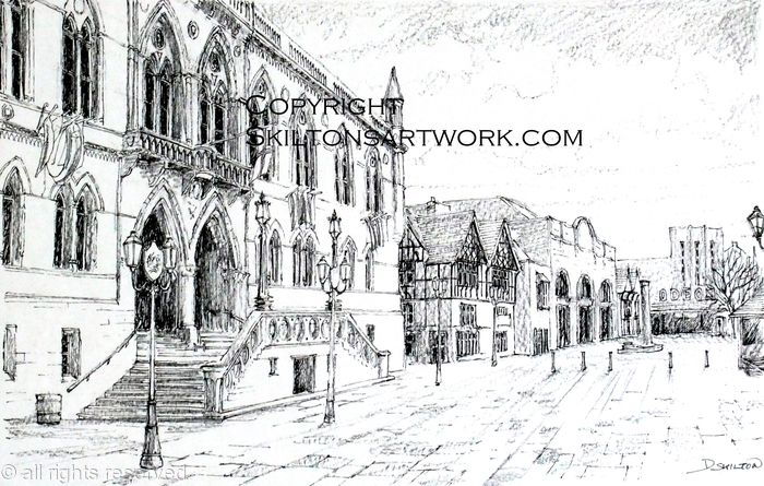 Chester Town hall greeting card