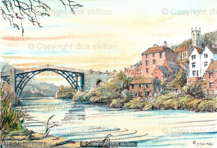 Ironbridge Sunset greeting card