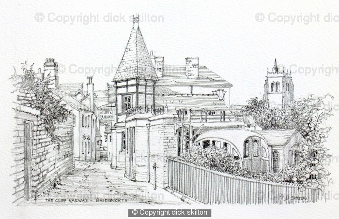 Bridgnorth Cliff Railway Shropshire greeting card