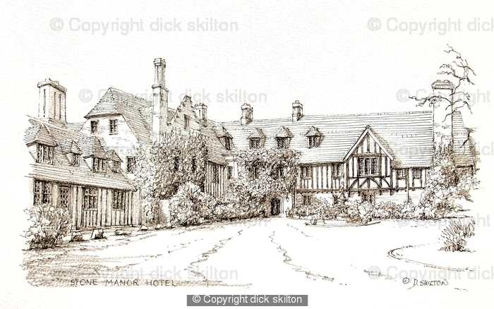 Stone Manor Hotel near Kidderminster Worcestershire greeting card