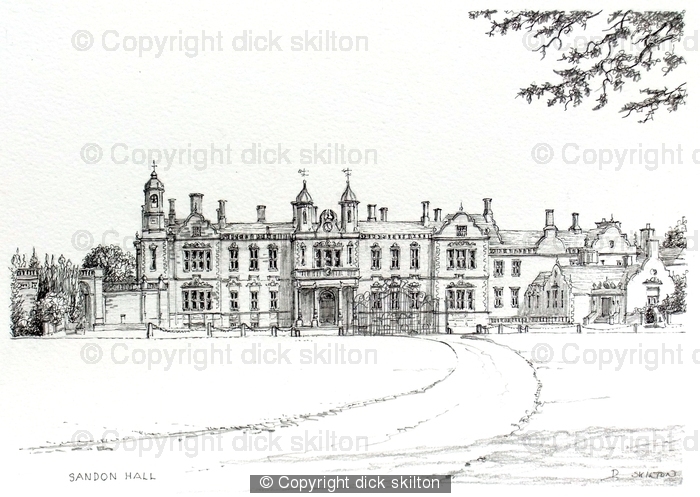 Sandon hall Staffordshire, greeting, invitation  or thank you card