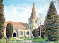 Stoke Prior Church Nr Bromsgrove Worcestershire greeting card