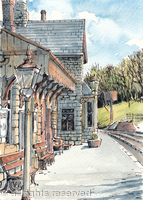 Highley station ( portrait) before the changes, greeting card