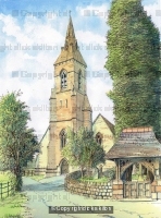 Hagley Church St Johns Nr Hagley Hall Worcestershire greeting card