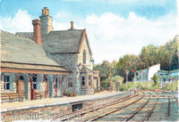 Highley Station with the Engine House greeting card