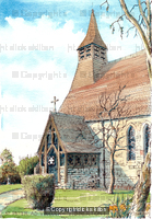 Tibberton Church Nr Worcester, greeting card