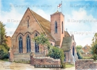 Franche St Barnabas Church kidderminster Worstershire Greeting card