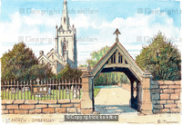 St Andrew Ombersley Nr Worcester Worcestershire, greeting card