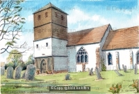 Cotheridge St Leonard Nr Worcester Worsectershire greeting card