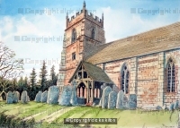 Martley St Peters Worcestershire greeting card