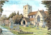 Kinlet Church St John The Baptist, greeting card