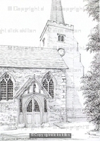 St John The Baptist Danbury Essex  ( black & white)or Holly