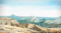 The Stretton Hills (turquoise image) Shropshire