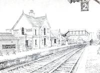 Bewdley Station S.V.R. Worcestershire black & White greeting card