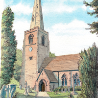 Worfield St Peters Nr Bridgnorth greeting card