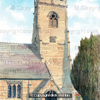 Shawbury Church St Mary's Telford, greeting card