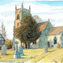 Highley Church St Mary's Shropshire, greeting card