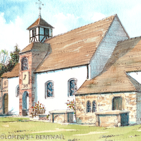 St Bartholomews Church Benthall Nr Broseley Shropshire, greeting card