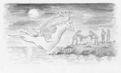 The prince is taken from the shore