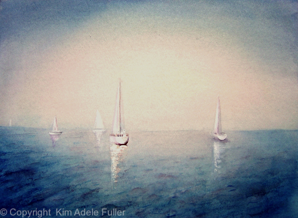 Misty  boats