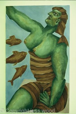 woman and fish